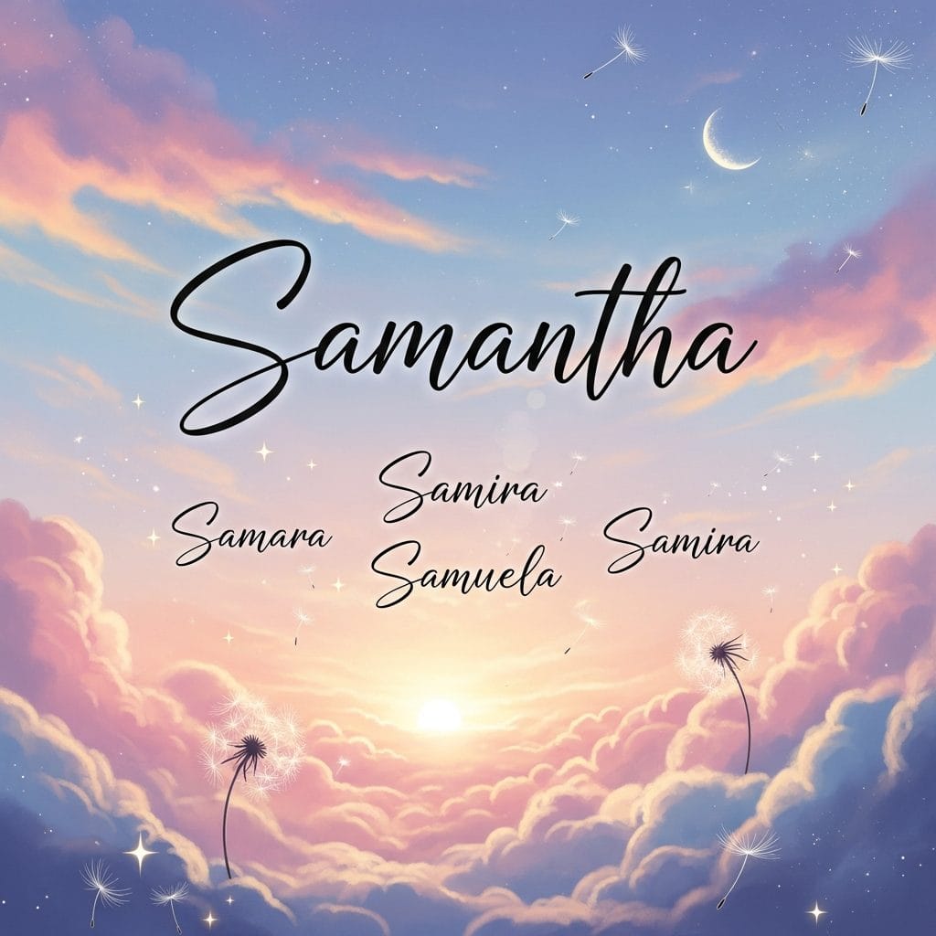 Baby girl names start with sam